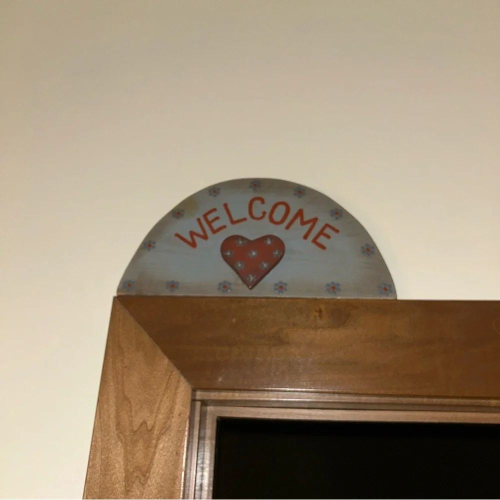 Vintage, rustic , handpainted welcome sign